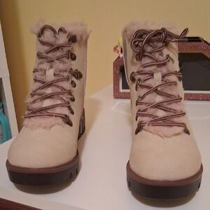 Cliffs by WHITE MOUNTAIN Cream Ankle Boots